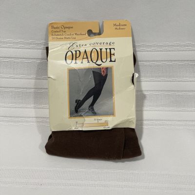 Control Top  Women`s Opaque Stockings Size Medium